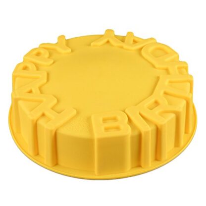 Round Happy Birthday Silicone Mould