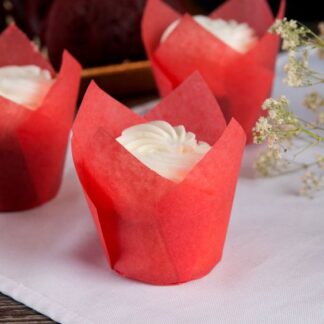 Red Tulip Muffin Cups (25pc)