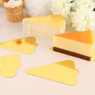 Gold Slice Shape Dessert Board (11.5x7cm) 25pc
