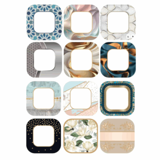 Assorted Patterns Paper Plates and Cups (60pc)