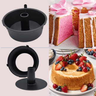 Angel Food Pan with Retractable Base Pan