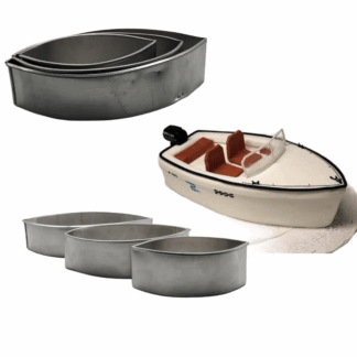 Boat-shaped Cake Mould (3pc) Aluminium