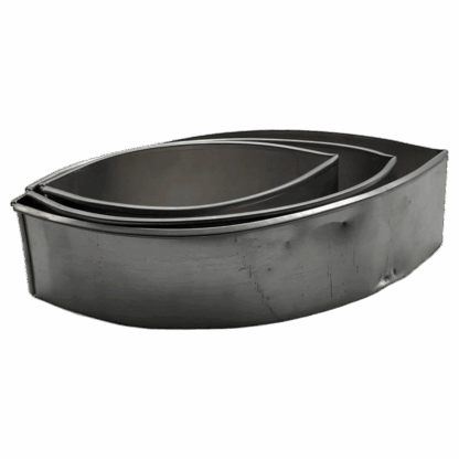 Boat-shaped Cake Mould (3pc) Aluminium - Image 2