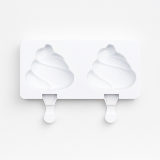 Swirl Shape Ice-cream/Cakesicle Mould (2 cavity)