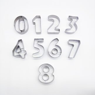 Large Metal Biscuit Number Cutter (9pc)