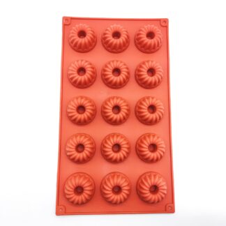 Mini Swirl Bundt Shape Silicone Mould (15 cavity)