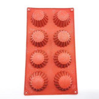 Round Fluted Silicone Mould (8 cavity)