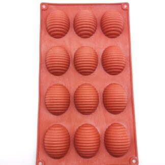 Oval Indented Silicone Mould (12 cavity)
