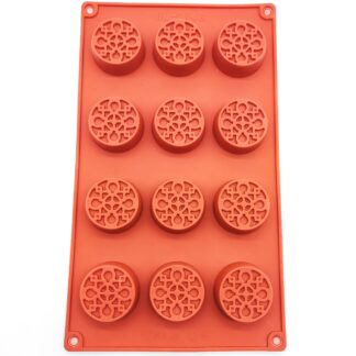 Round Filigree Shape Silicone Mould (12 cavity)