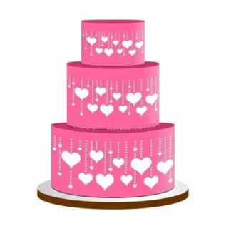 Assorted Patterns Cake Stencil (10x30cm)