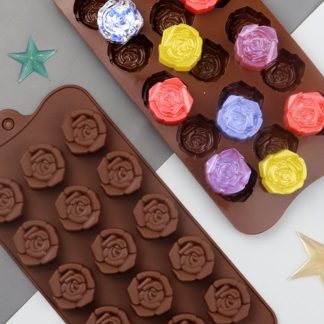 Mini Rose Silicone Mould (15 Cavity)